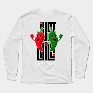 Just Red and Green Chilli Long Sleeve T-Shirt